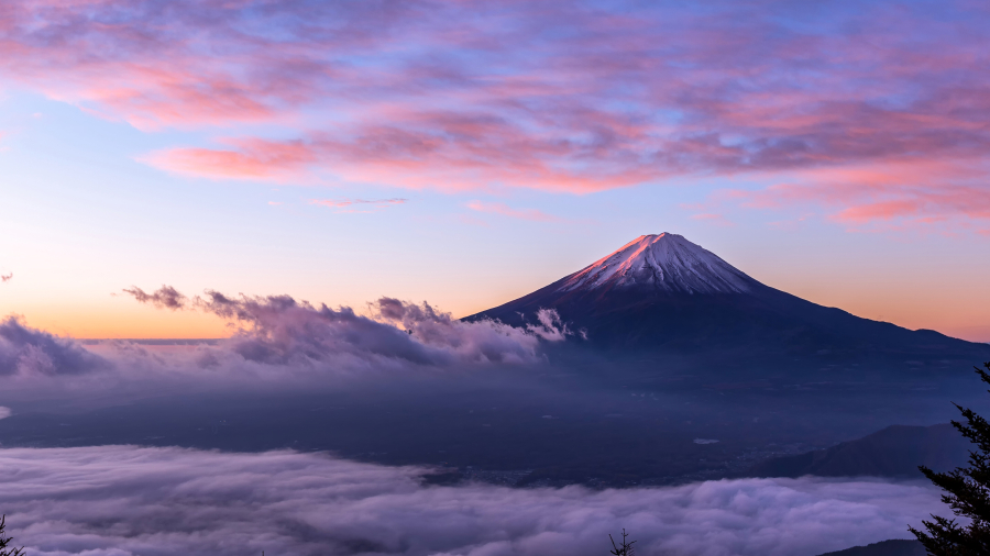 本州岛上的富士山, 日本 